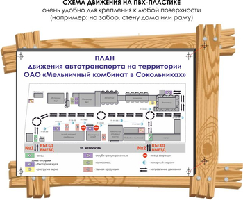 Схема движения (тип c, 1,5х1,5 метра, пластик) - Охрана труда на строительных площадках - Схемы движения - Магазин охраны труда Протекторшоп