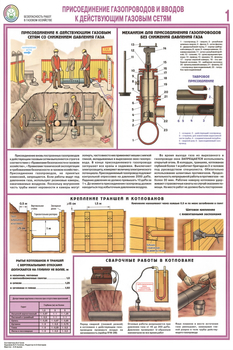 ПС22 Безопасность работ в газовом хозяйстве (бумага, А2, 4 листа) - Плакаты - Газоопасные работы - Магазин охраны труда Протекторшоп